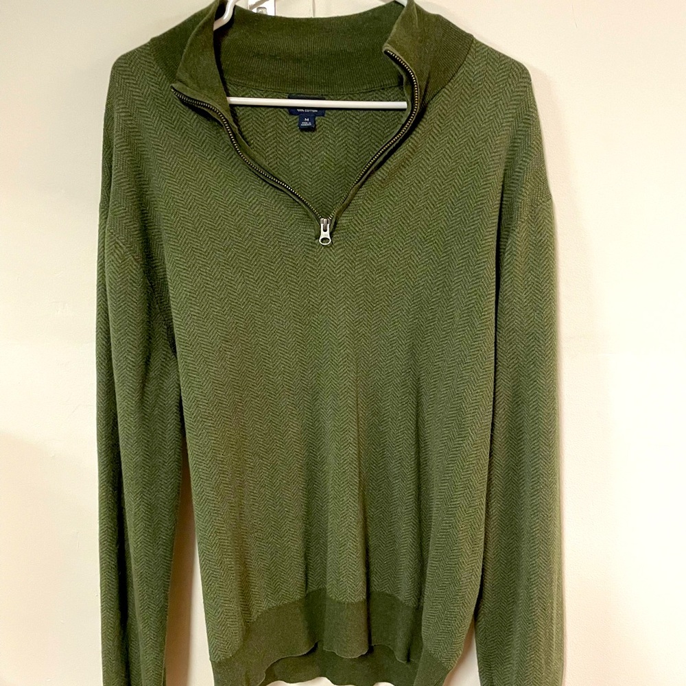 JCrew half zip, collared sweater